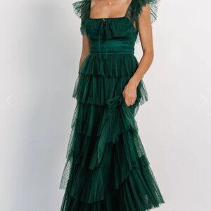 Baltic Born Valora Swiss Dot Tulle Maxi Dress Size Medium